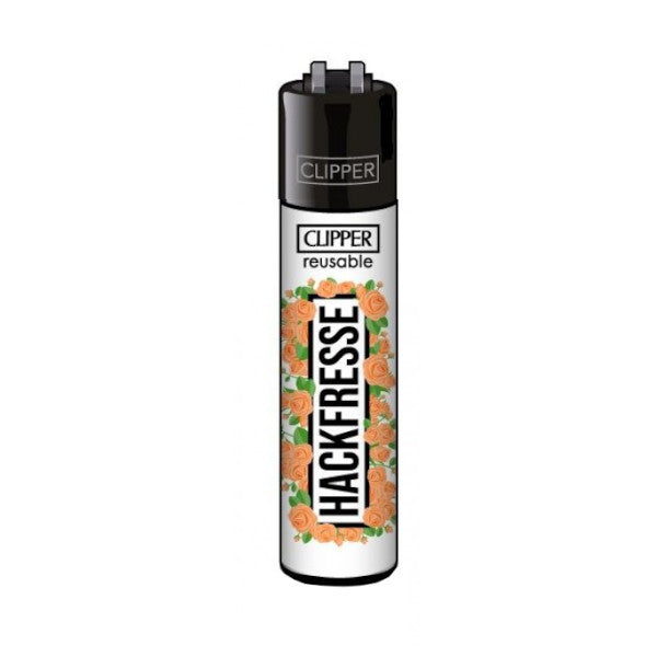Clipper Feuerzeug Motiv Hackfresse
