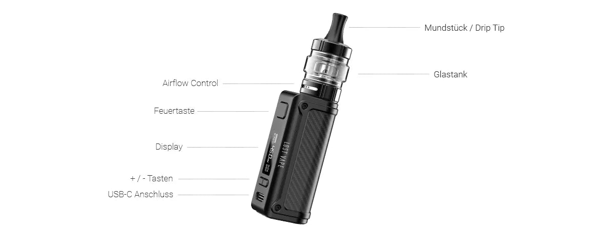 Lost Vape Thelema Mini 45W gold-schwarz