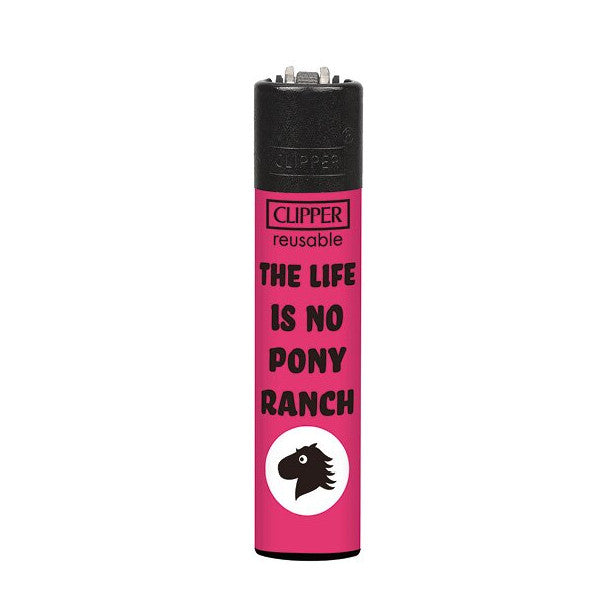 Clipper Feuerzeug Motiv Life is no pony Ranch