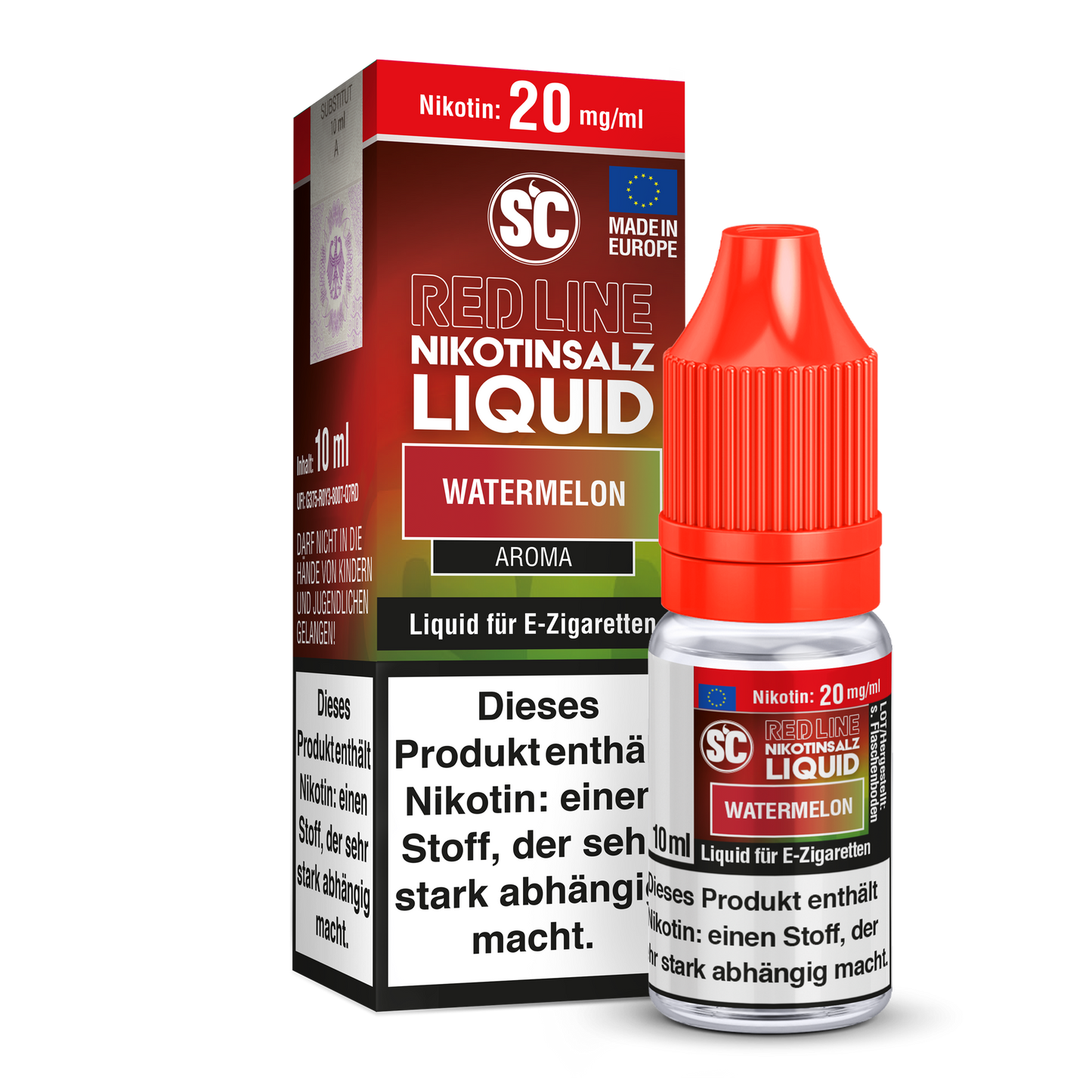 SC - Red Line - Watermelon - Nikotinsalz Liquid 10ml verschiedene Nikotinstärken