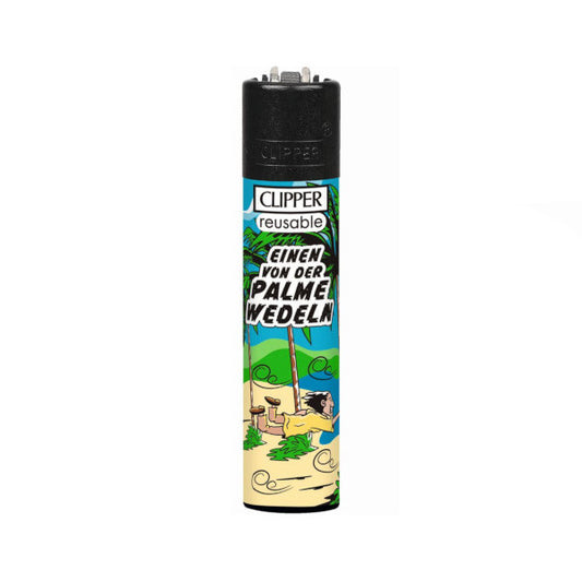 Clipper Feuerzeug Motiv Einen von der Palme wedeln