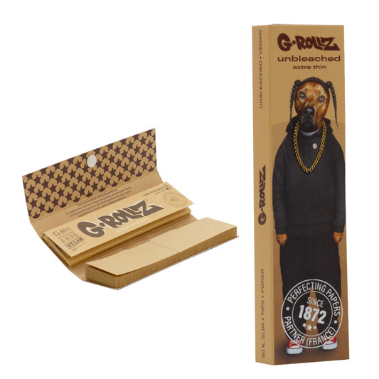 G-Rollz KS Unbleached Extra Thin 50 Blatt + 50 Tips