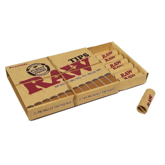 RAW Pre-Rolled Tips Packung mit 21 Tips