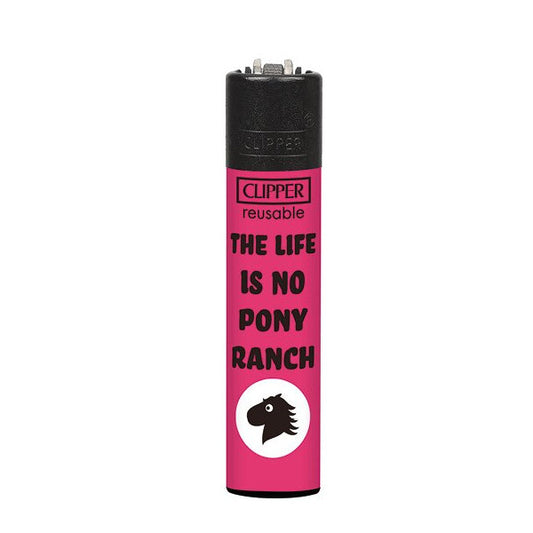 Clipper Feuerzeug Motiv Life is no pony Ranch