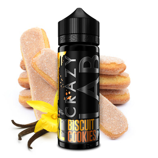 Crazy Lab XL Biscuit Cookies Aroma 10ml in 120ml Longfill Flasche