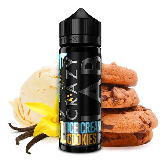 Crazy Lab XL Icecream Cookie Aroma 10ml in 120ml Longfill Flasche