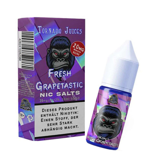 Tornado Juice - Nikotinsalz - Fresh Grapetastic - Liquid 10ml Nikotingehalt 20mg/ml