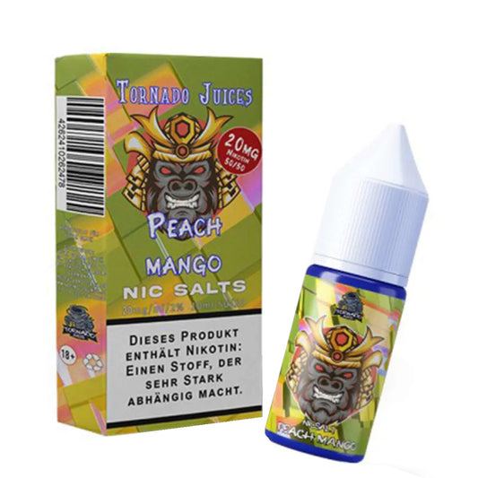 Tornado Juice - Nikotinsalz - Peach Mango - Liquid 10ml Nikotingehalt 20mg/ml